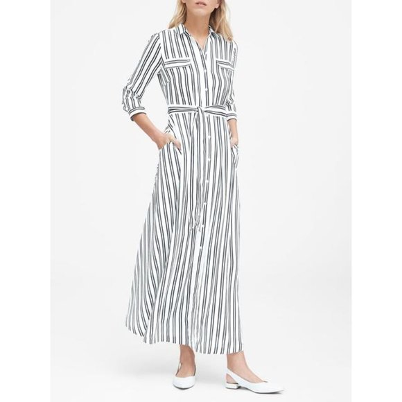 Banana Republic Stripe Maxi Dress NWT - Picture 1 of 6